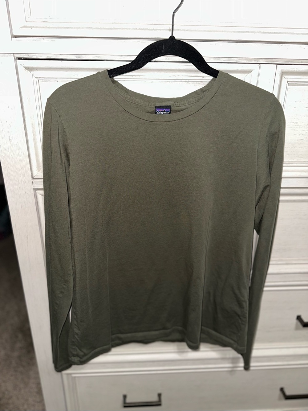 Patagonia Women's Long Sleeve Crew Top - Olive